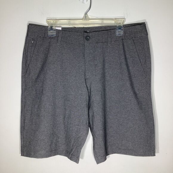 Hang Ten Mens Shorts Grey Striped Size‎ 36 NWT - Picture 2 of 10